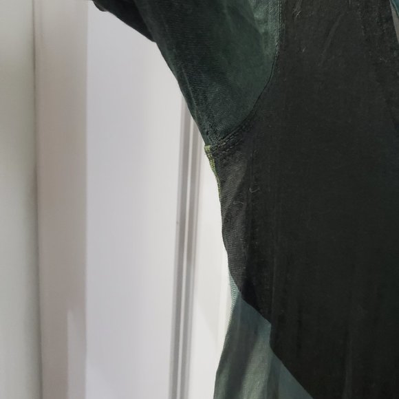 2000s green mosaic grunge / boho longsleeve - Picture 3 of 7